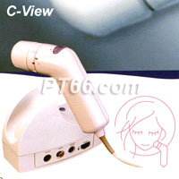 c-view Video Scope[C-View]:Charm View Cosmetic Video Microscope is a unique hand-held video camera designed to visually magnify skin, hair and scalp on a video screen. 

Charm View offers the widest range of features. Magnifications varying from 1x to 700x are available by simply changing the lens. Charm View also offers an image memory function that allows a split screen view of up to two images for easy side by side comparison. - Popteam Ventures